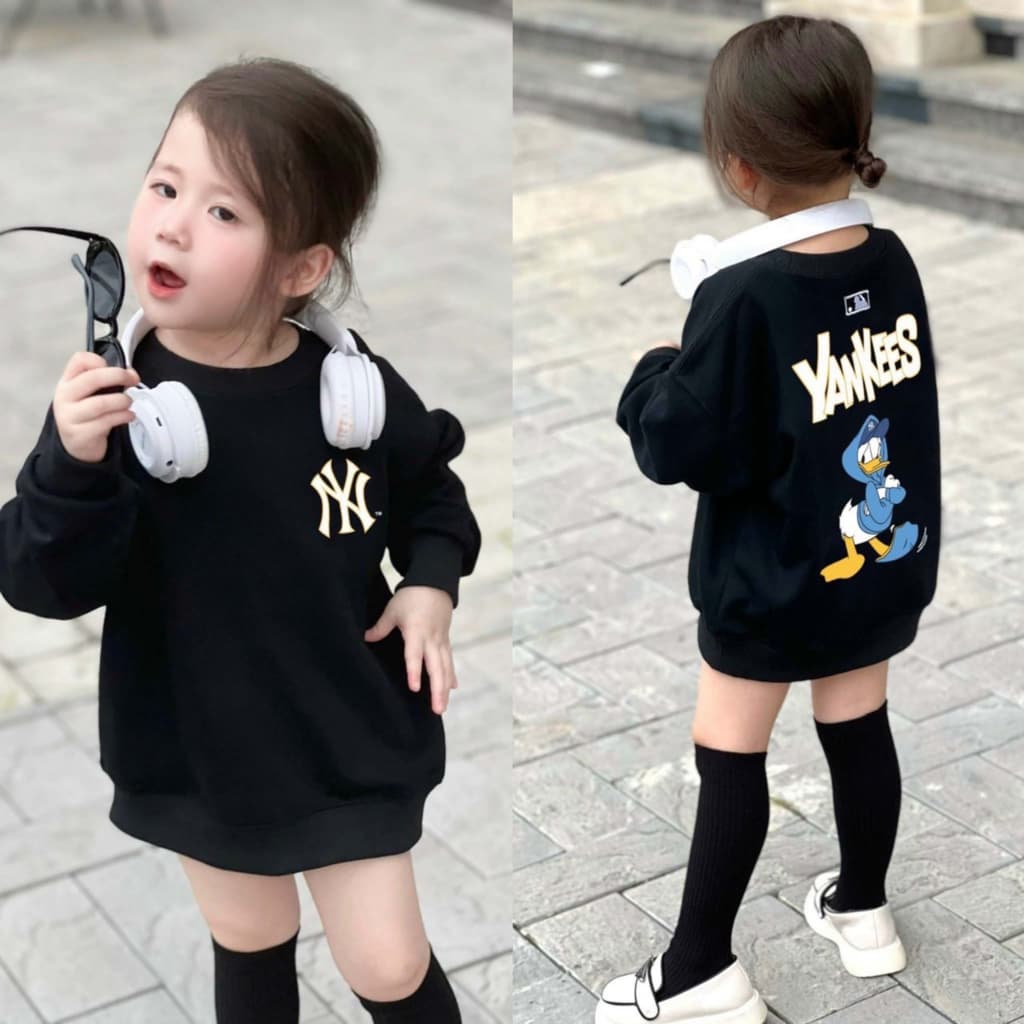 Áo nỉ cổ tròn cho bé hình vịt