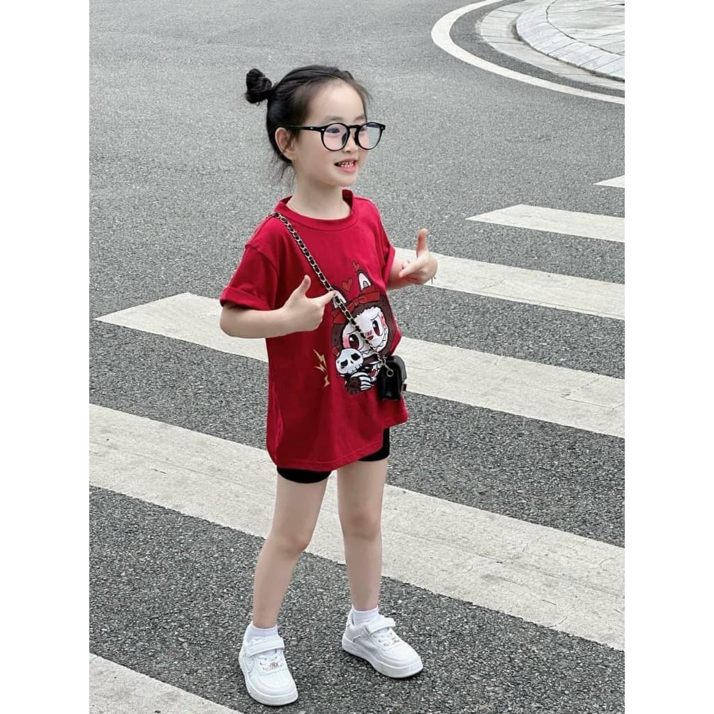 Set legging cho bé gái hình gấu LA BU