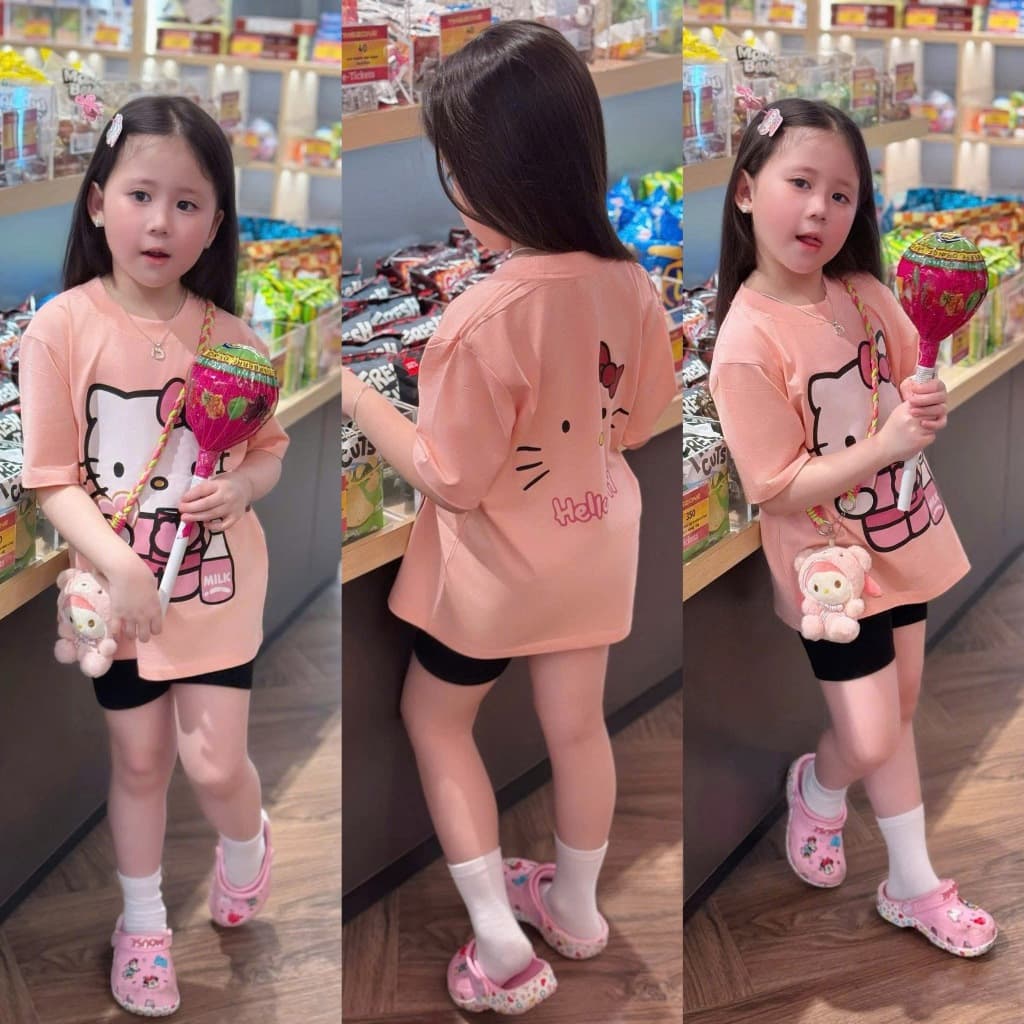 Set bộ leggiing cho bé gái hình hello kitty