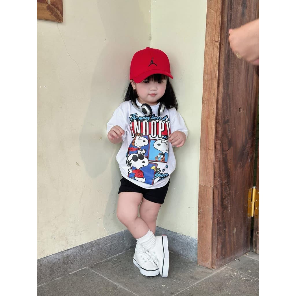 Set legging cho bé gái hình snoppy xanh