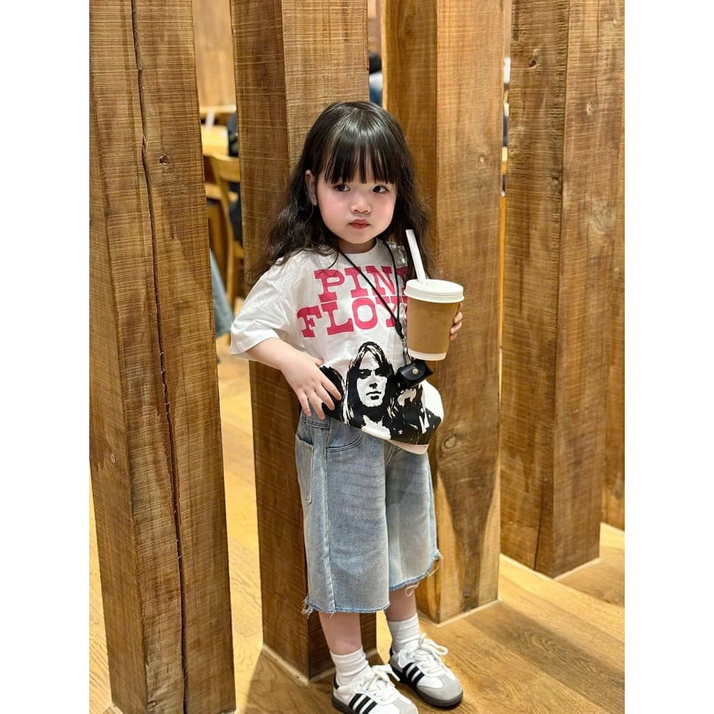 Quần ngố bò ống xuông cho bé gái
